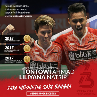 Saya Indonesia, Saya Bangga. Atlet Tontowi Liliyana - 20180806